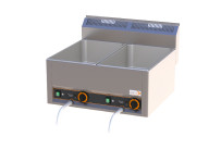 Elektro-Bain-Marie, 2 x GN 1/1 H=150 mm mit Ablaufhahn 660 x 600 x 290 mm