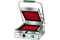 Glaskeramik-Kontaktgrill oben gerillt + unten glatt