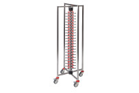 Tellerstapelsystem PLATE MATE, fahrbar und faltbar, bis 84 Teller / H=1900 mm