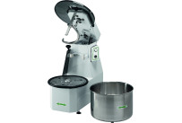 Teigkneter für 18 kg / 22 l, mit anhebbarem Kopf + herausnehmbarer Wanne