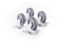 Räderset, 2 mit, 2 ohne Bremse, für 621081 - 621084, 621059 - 622060