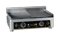 Elektro-Grillplatte 2 Heizzonen 1/2 glatt 1/2 gerillt 560 x 440 x 300 mm
