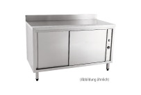 Wärmeschrank mit Schiebetüren mit 100 mm Aufkantung 1800 x 600 x 850 mm