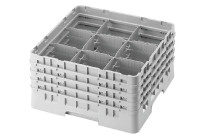 Gläserkorb 9 Fächer Glas max. ø 148 mm, H 174 mm / 500 x 500 mm