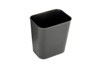 Abfallbehälter, 6,6 l, eckig, schwarz