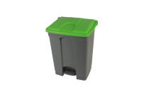 Treteimer 70 l rechteckig grau / grün 412 x 495 x 673 mm