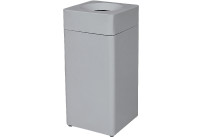 Selbstlöschender Abfalleimer 40 l, quadratisch, grau