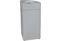 Selbstlöschender Abfalleimer 40 l, 1/4 Kreis, grau
