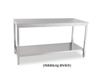 Arbeitstisch verschweißt mit Ablageboden ohne Aufkantung 1800 x 700 x 850 mm