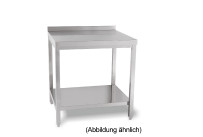 Arbeitstisch verschweißt mit Ablageboden mit 50 mm Aufkantung 1600 x 600 x 850 mm
