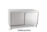 Arbeitsschrank mit Schiebetüren ohne Aufkantung 1000 x 700 x 850 mm