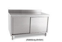 Arbeitsschrank mit Schiebetüren mit 50 mm Aufkantung 1000 x 600 x 850 mm