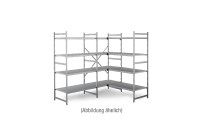 NORM 20 - Aluminium-Anbauregal 775 x 500 x 1800 mm