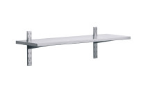 1 Wandbord mit Wandkonsolen 20 mm Aufkantung 2000 x 400 x 350 mm