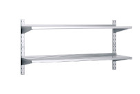 2 Wandborde mit Wandkonsolen mit 20 mm Aufkantung 1000 x 300 x 700 mm