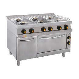 Gas-Herd, 6 Brenner, mit Gas-Backofen