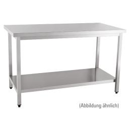 Arbeitstisch zur Selbstmontage mit Boden ohne Aufkantung 1400 x 700 x 850 mm