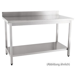 Arbeitstisch zur Selbstmontage mit Boden 100 mm Aufkantung 2000 x 700 x 850 mm
